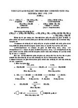 Tóm tắt cách giải đề thi chọn học sinh giỏi Quốc gia môn Hóa học Lớp 12 - Bảng A - Năm học 1998-1999